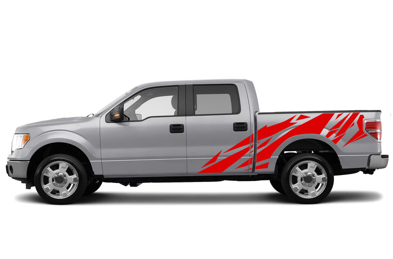 Geometric pattern side graphics decals for Ford F150 2009-2014