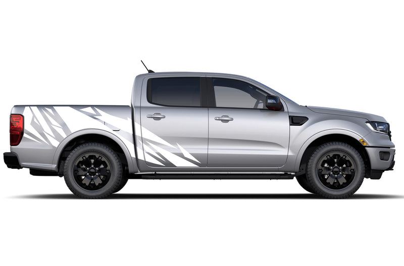 Geometric pattern side graphics decals for Ford Ranger