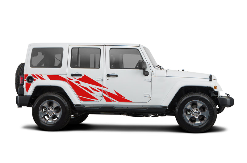 Geometric pattern decals graphics compatible with Jeep Wrangler JK