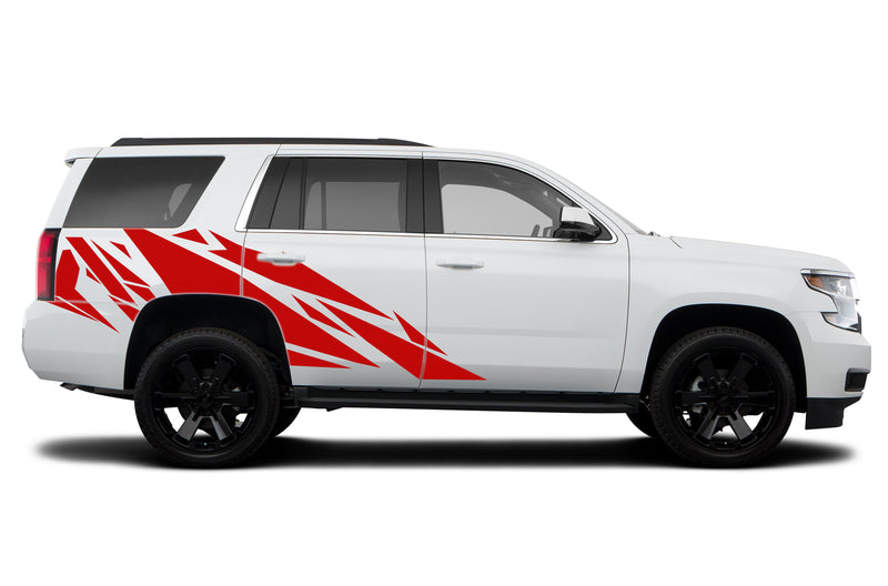 Geometric pattern side graphics decals for Chevrolet Tahoe 2015-2020