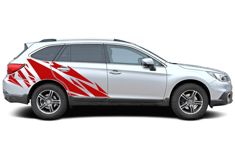 Geometric pattern side graphics decals for Subaru Outback 2015-2019