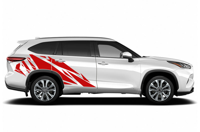 Geometric pattern side graphics decals for Toyota Highlander