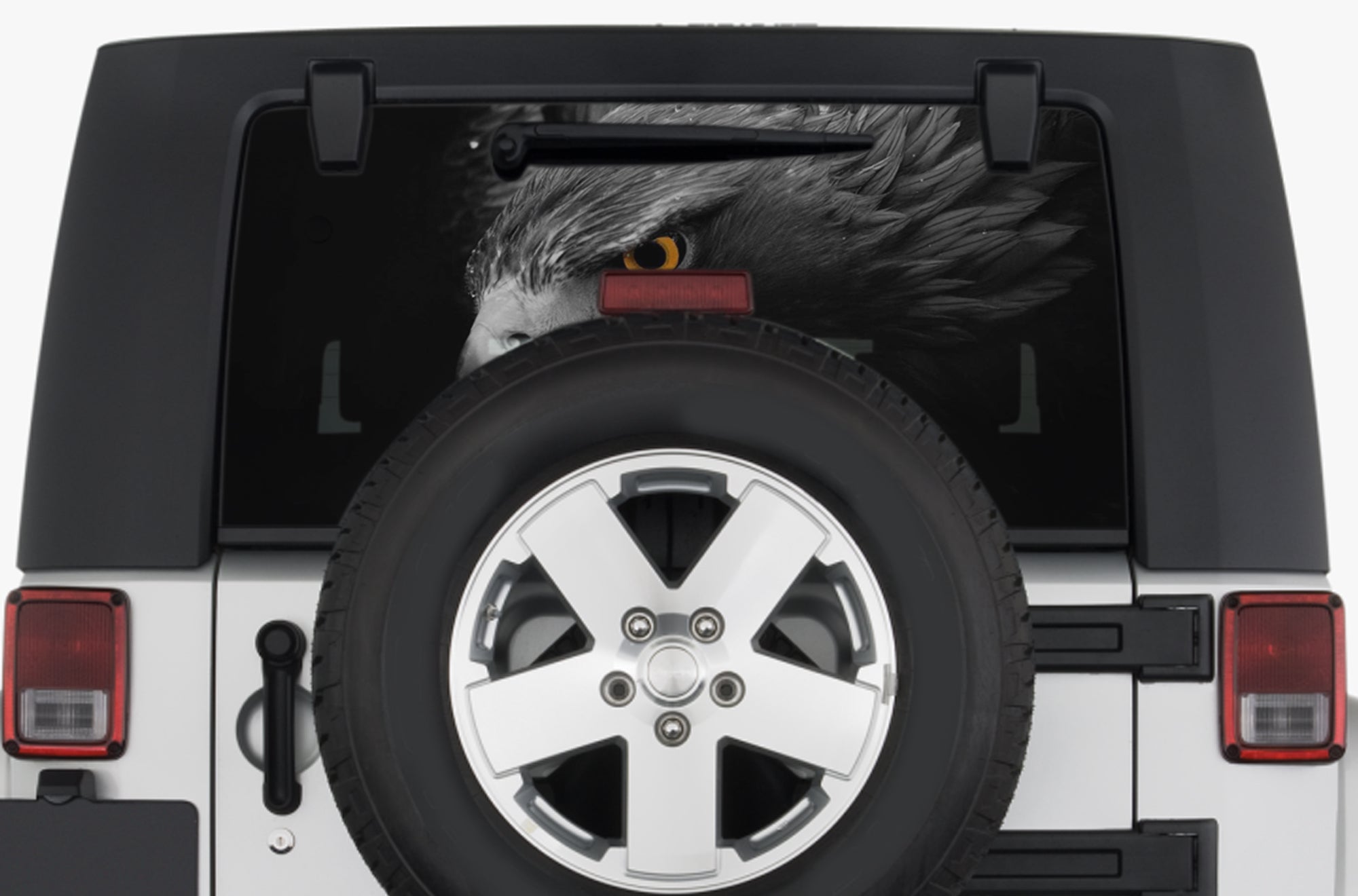 Trackhawk Rear Window Sticker Hawk perforated rear window decal graphics for Jeep Wrangler JK
