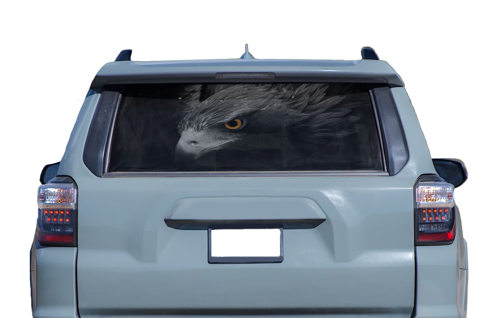 Trackhawk Rear Window Sticker Hawk perforated rear window decal graphics for Toyota 4Runner