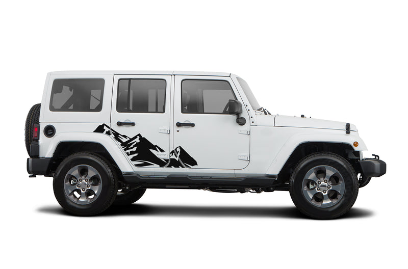 High mountain side decals graphics compatible with Jeep Wrangler JK