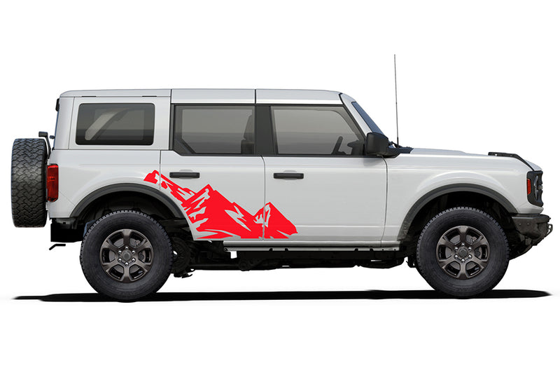 High mountain side decals graphics compatible with Ford Bronco