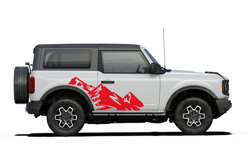 High mountain side decals graphics compatible with Ford Bronco 2 doors