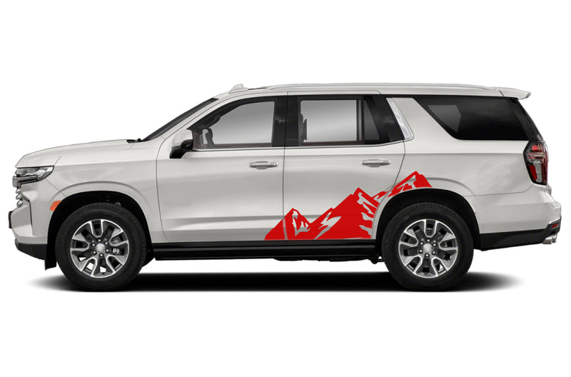 High mountain side graphics decals compatible with Chevrolet Tahoe