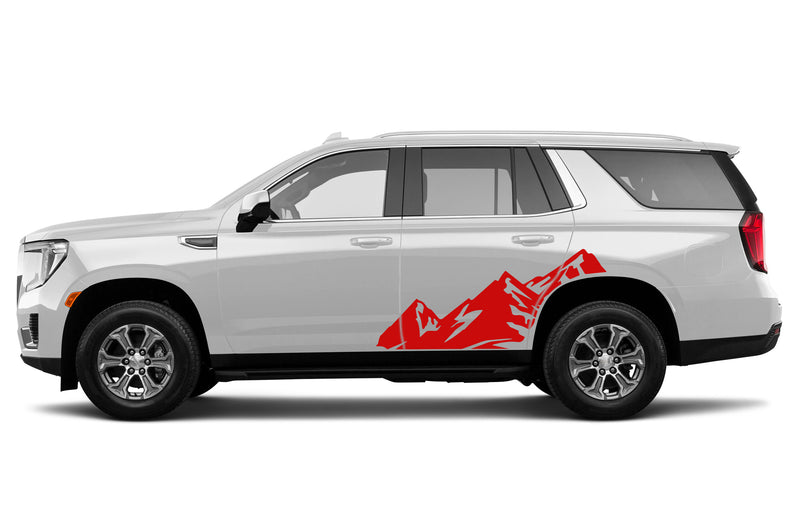 High mountain side graphics decals for GMC Yukon