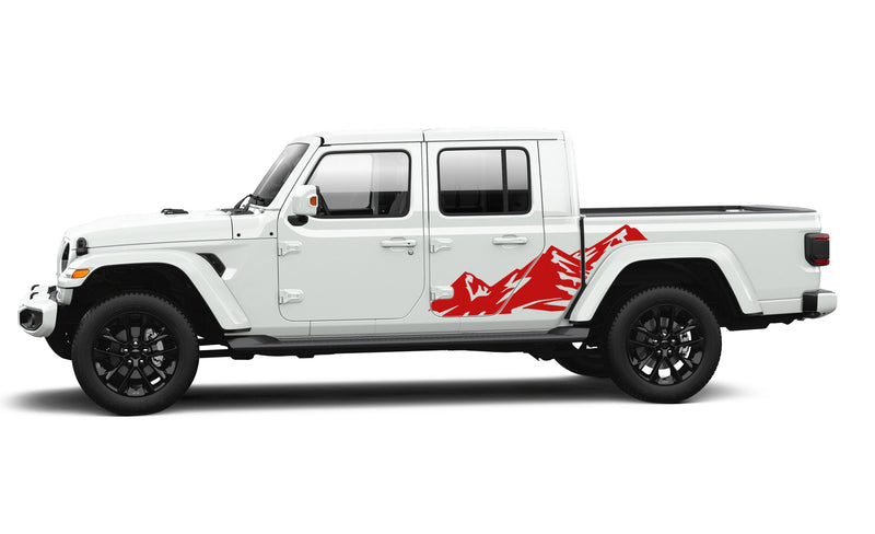 High mountain side graphics decals compatible with Jeep Gladiator JT