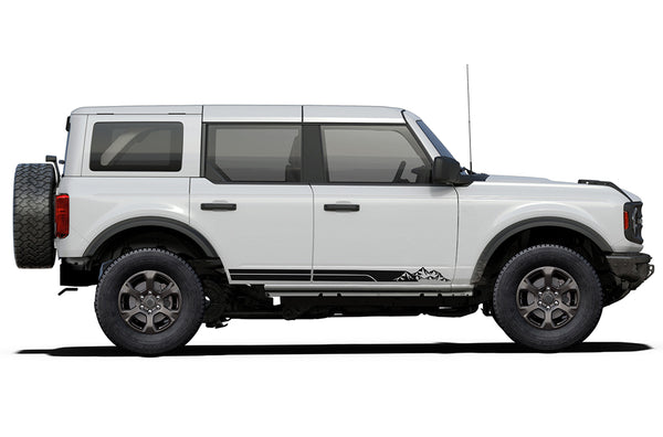 Line mountain side stripes decals graphics compatible with Ford Bronco