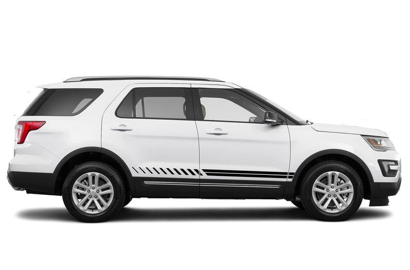 Lower panel side stripes graphics decals for Ford Explorer 2011-2019