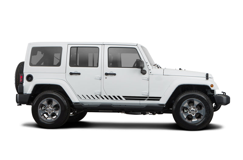 Lower side stripes decals graphics compatible with Jeep Wrangler JK