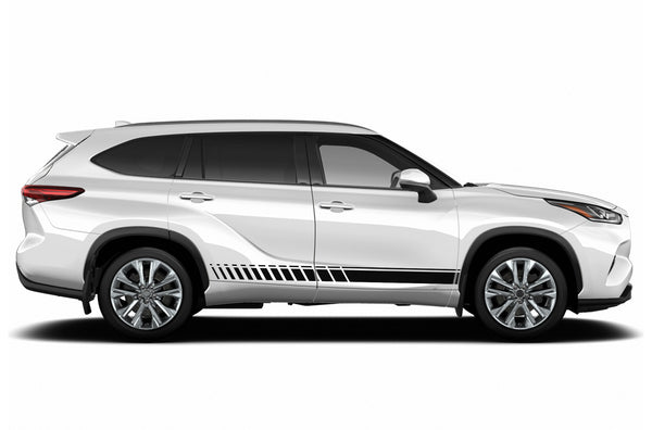 Lower side stripes graphics decals for Toyota Highlander