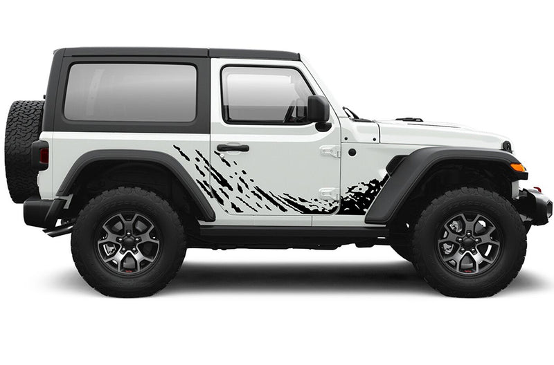 Lower splash graphics decals compatible with Wrangler JL 2 doors