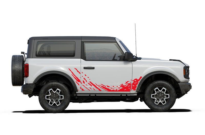 Lower mud splash decals graphics compatible with Ford Bronco 2 doors