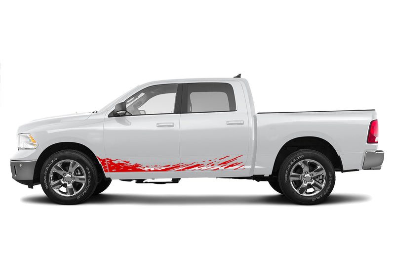 Lower mud splash side graphics decals for Dodge Ram 2009-2018