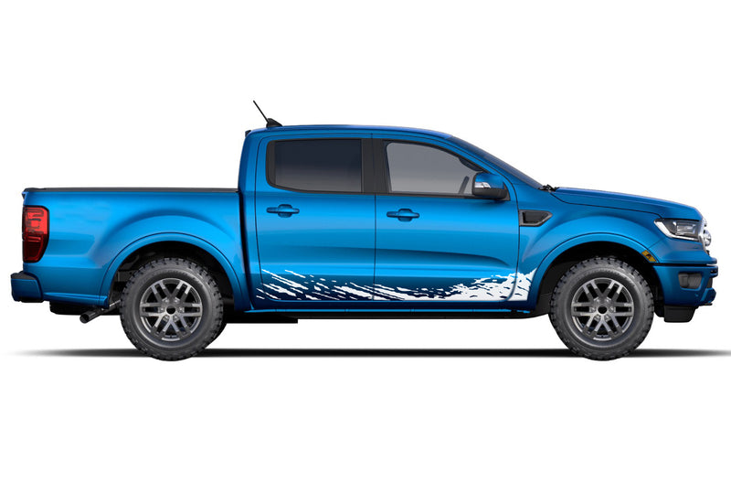 Lower mud splash side graphics decals for Ford Ranger 2019-2023