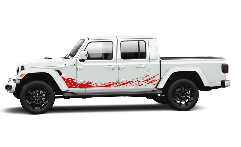 Lower mud splash graphics decals compatible with Jeep Gladiator JT