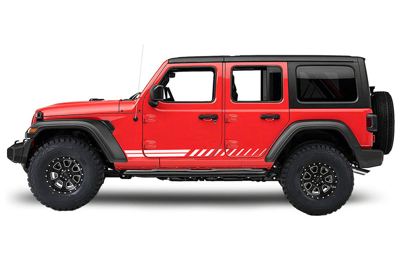 Lower side stripes decals graphics compatible with Jeep Wrangler JL