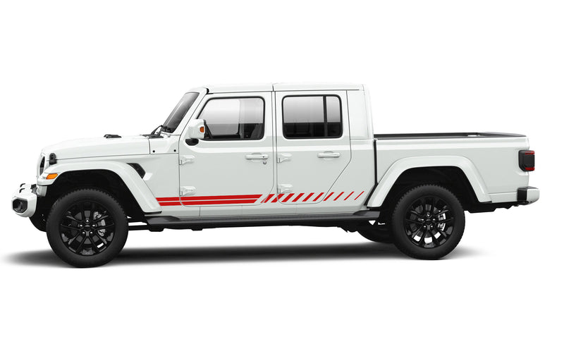 Lower side stripes graphics decals compatible with Jeep Gladiator JT