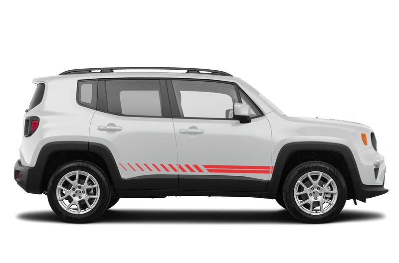 Lower side stripes graphics decals compatible with Jeep Renegade