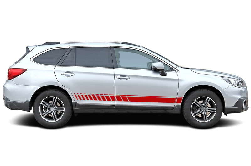 Lower side stripes graphics decals for Subaru Outback 2015-2019