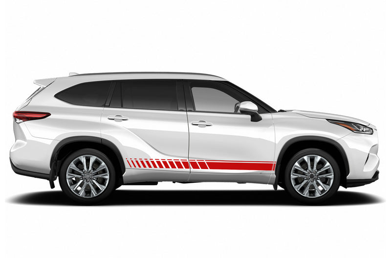 Lower side stripes graphics decals for Toyota Highlander