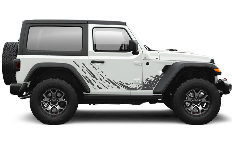 Lower splash graphics decals compatible with Wrangler JL 2 doors