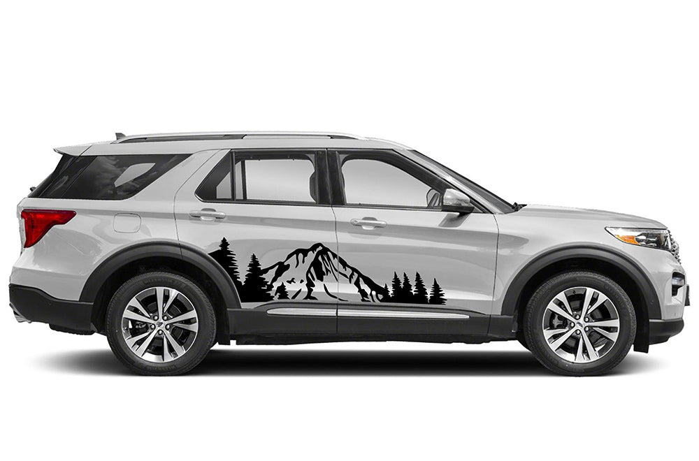 Mountain forest side graphics decals for Ford Explorer