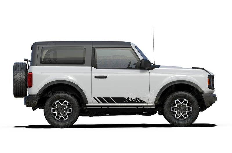 Mountain stripes decals graphics compatible with Ford Bronco 2 doors