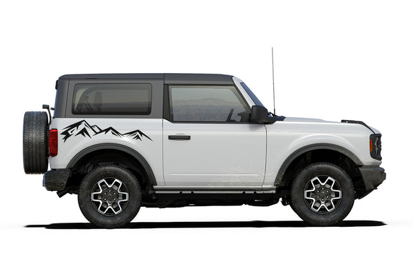 Mountain range decals graphics compatible with Ford Bronco 2 doors