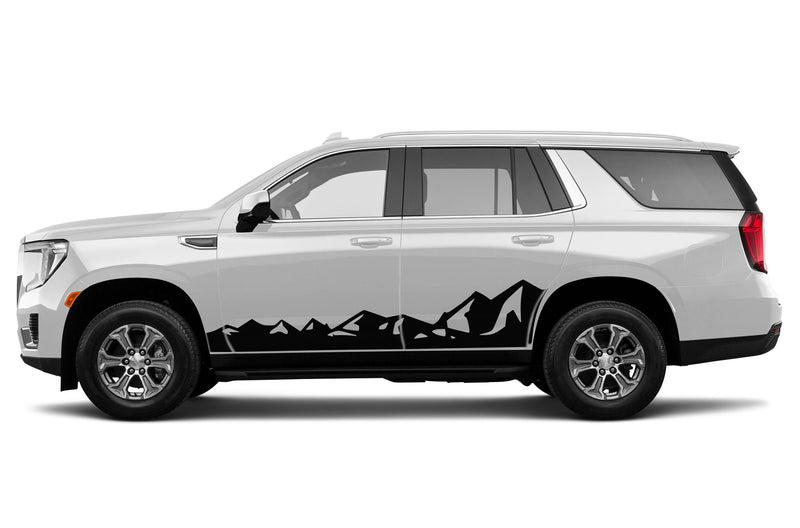 Mountain range side graphics decals for GMC Yukon