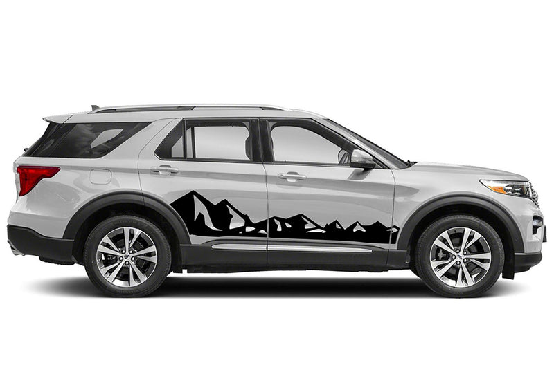 Mountain range side graphics decals for Ford Explorer