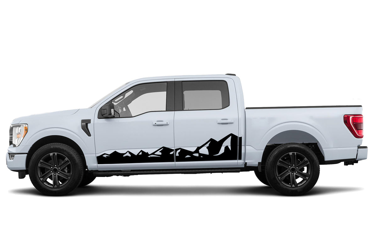 Mountain Range Vinyl Decal Sticker 2-Pack – For Car Truck Side Door – 190x38cm