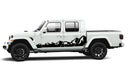 Mountain range side graphics decals compatible with Jeep Gladiator JT