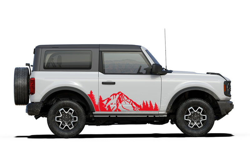 Mountain forest decals graphics compatible with Ford Bronco 2 doors