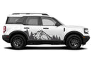 Mountain forest door side decals graphics compatible with Ford Bronco Sport