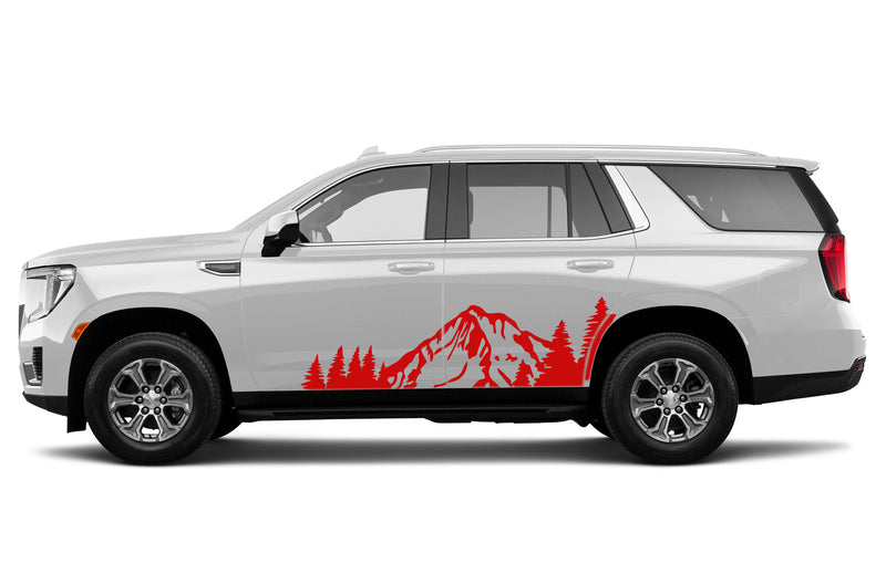 Mountain forest side graphics decals for GMC Yukon