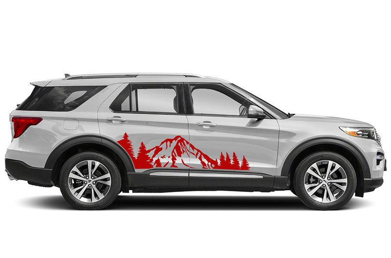 Mountain forest side graphics decals for Ford Explorer