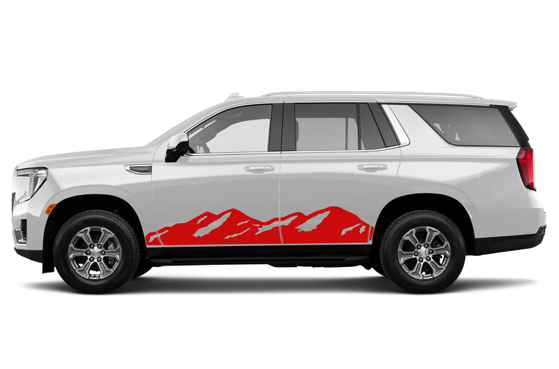 Mountain side graphics decals for GMC Yukon