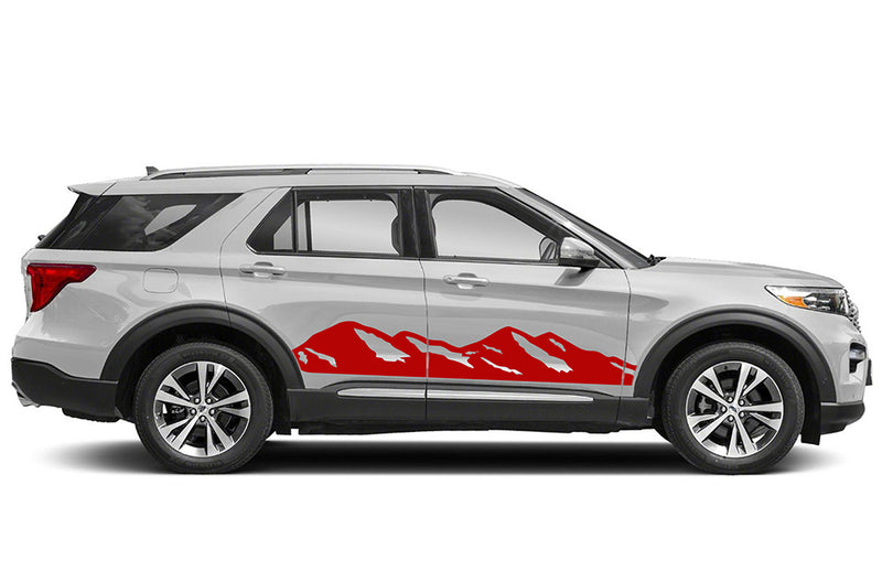 Mountain side graphics decals for Ford Explorer