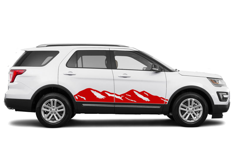 Mountains side graphics decals for Ford Explorer 2011-2019