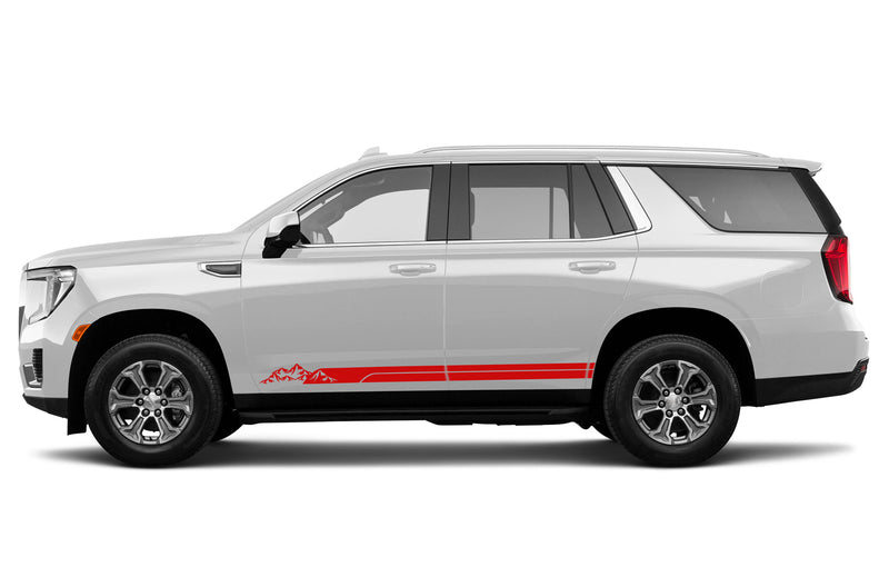 Mountain line stripes side graphics decals for GMC Yukon