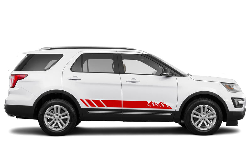 Mountain lower stripes graphics decals for Ford Explorer 2011-2019