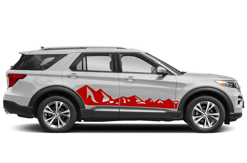 Mountain range side graphics decals for Ford Explorer