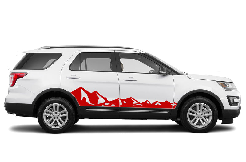 Mountain range side graphics decals for Ford Explorer 2011-2019