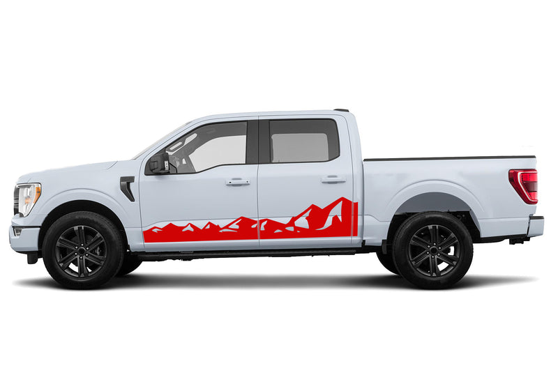 Mountain range side graphics decals for Ford F150