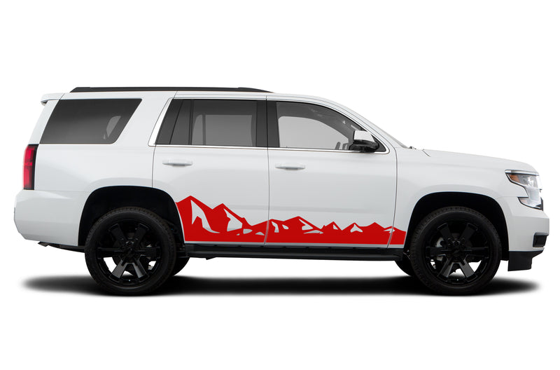 Mountain range side graphics decals for Chevrolet Tahoe 2015-2020