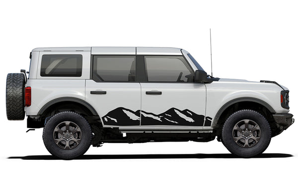 Mountains side decals graphics compatible with Ford Bronco